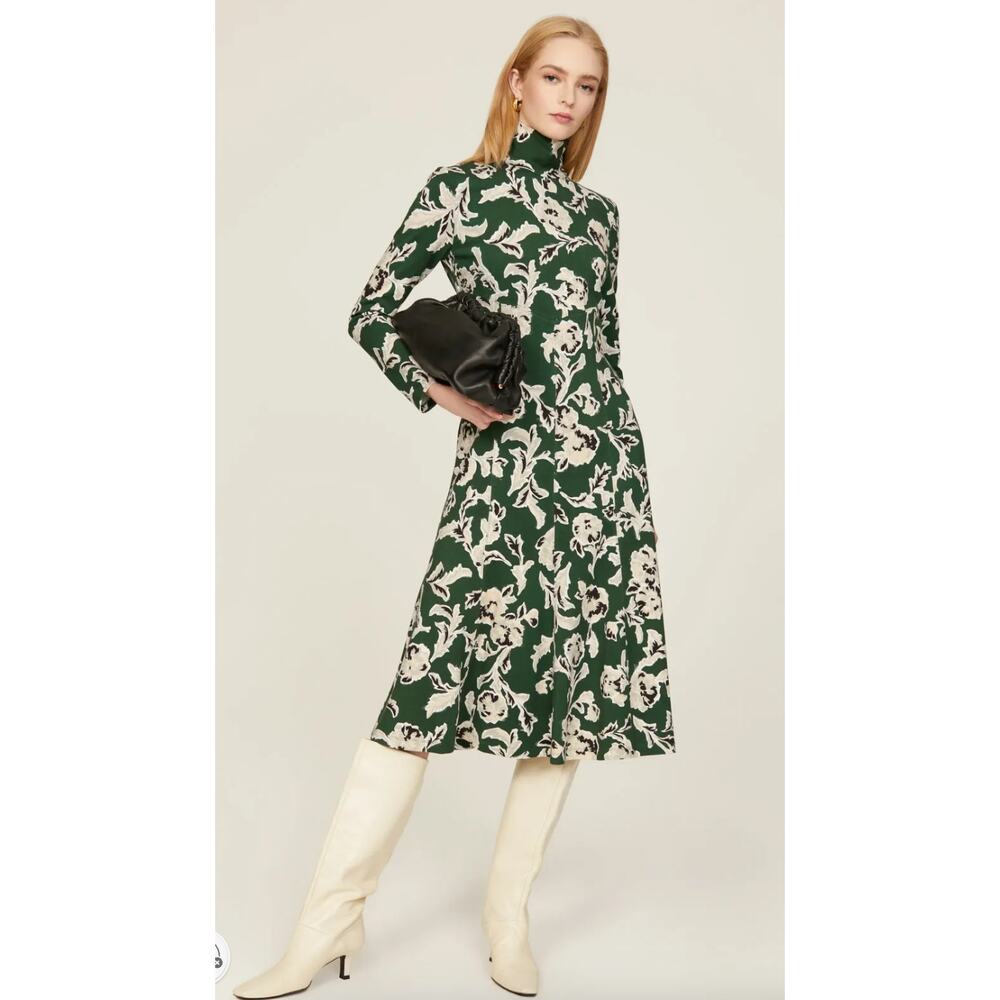 Tanya Taylor Thea Green Floral Dress Size M